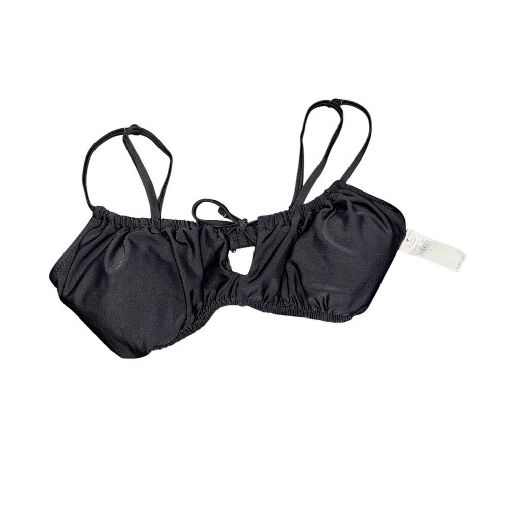 NWT Old Navy Black Keyhole Cinch Bikini Swim Top - Size Small
